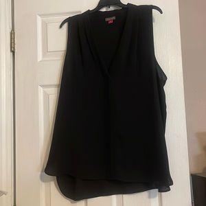 Vince Campio Rumpled Satin blouse in black size XL